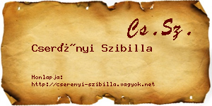 Cserényi Szibilla névjegykártya
